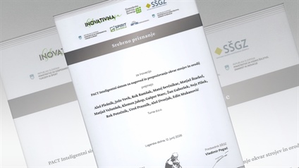 Silver Award for the Innovation "PACT intelligent system for predicting and preventing machiene and tool failures "